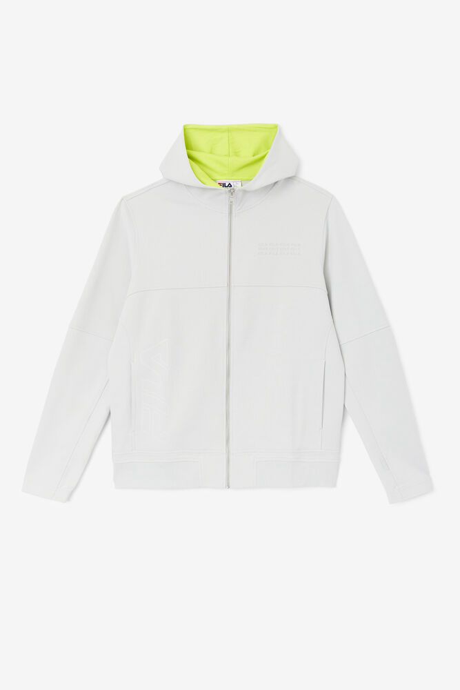 Fila Miesten Huppari Kayra Full Zip Valkoinen - XNBJ-16840